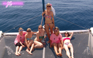 private boat cruise for hens in benalmadena, estepona, malaga, marbella, puerto banus, hen party on board