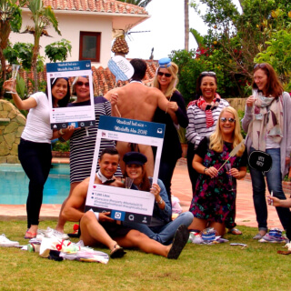 Butlers in the buff Puerto Banus, Spain